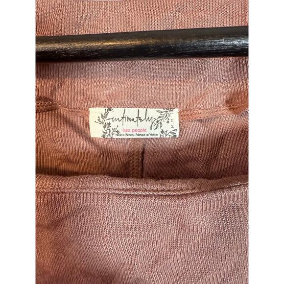 Intimately Free People Pink Ruched Long Sleeve Thin Base Layer Medium - Picture 4 of 8